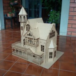 Casinha de boneca modelo 2012 de 3 andares em mdf
