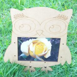 Porta retrato de coruja em mdf cru