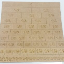 Barra de frações em mdf cru de 6mm