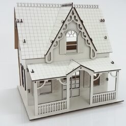 Casinha de boneca em mdf branco