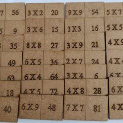 Dominó da tabuada em mdf