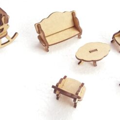 Mini móveis em mdf 3mm kit 01