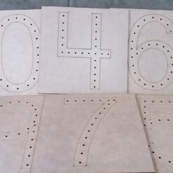 Números de 0 a 9 para alinhavo