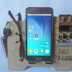 Porta celular, relógio, óculos e chaves