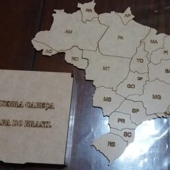 Quebra cabeça do mapa do Brasil com caixinha