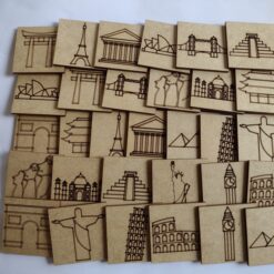 Jogo da memória de marcos mundiais