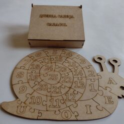 Quebra cabeça caracol números/vogais c/cx