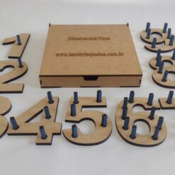 Números com Pinos com Caixa
