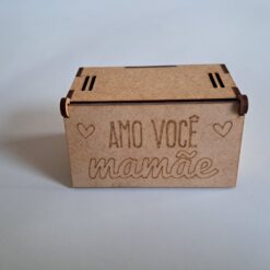 Caixa de Promessas Bíblicas com 105 versículos para as Mães. Ideal para inspiração diária,. Feita em MDF cru com gravação a laser.