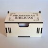 Caixa de Promessas Bíblicas Branca com 105 versículos. Ideal para inspiração diária, oração ou presente cristão. Feita em MDF branco com gravação a laser.