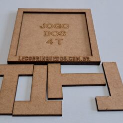 Jogo dos 4Ts em MDF – Quebra-cabeça educativo que estimula lógica, memória e coordenação motora. Diversão e aprendizado em um só desafio!