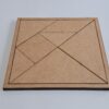 Tangram em MDF com base quadrada – quebra-cabeça educativo que estimula lógica, criatividade e coordenação motora de forma divertida e pedagógica. Jogo dos 4Ts - quebra-cabeça educativo em MDF