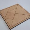Tangram em MDF com base quadrada – quebra-cabeça educativo que estimula lógica, criatividade e coordenação motora de forma divertida e pedagógica. Jogo dos 4Ts - quebra-cabeça educativo em MDF